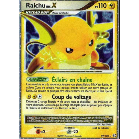 Carte Pokémon – Raichu 99/100 – Diamant & Perle Tempête (État : Good) - FR