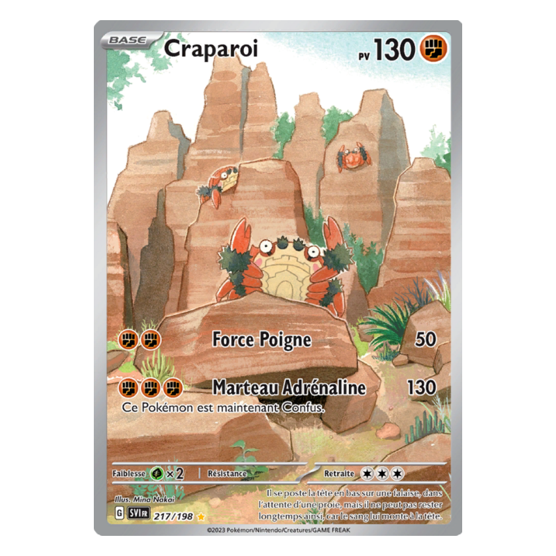 Carte Pokémon – Craparoi SV 217/198 – Écarlate & Violet (État : NM) - FR
