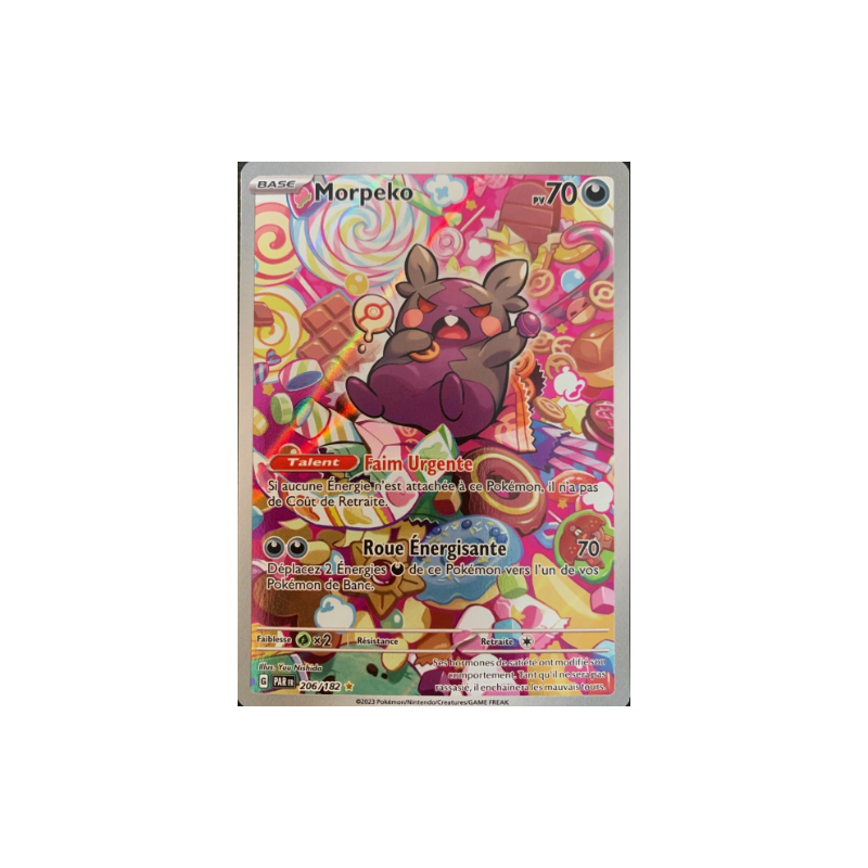 Carte Pokémon Morpeko PAR FR 206/182 Écarlate et Violet Faille Paradoxe – FR