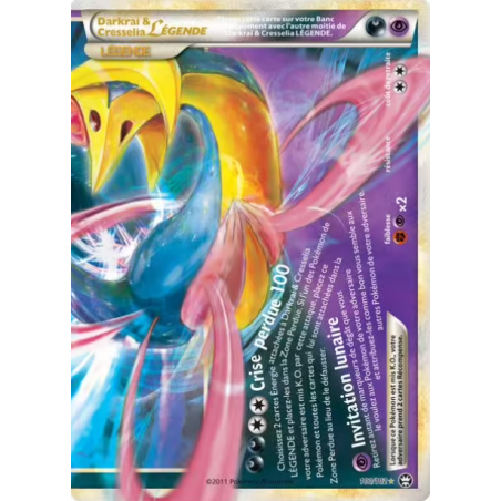 Carte Pokémon Darkrai & Cresselia Légende 100/102 HS Triomphe – FR NM
