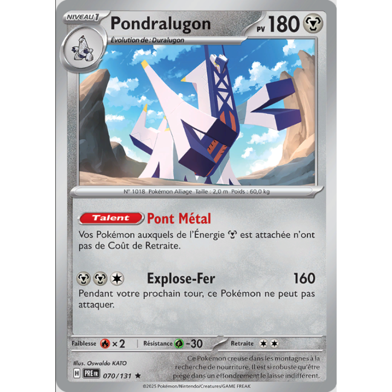 Carte Pokémon : Pondralugon 070/131 MASTERBALL Evolutions Prismatiques FR