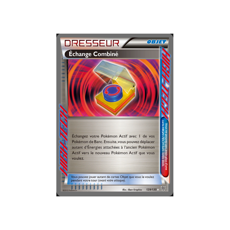 Carte Pokémon - Dresseur Echange Combiné 129/135  Tempête Plasma (Etat: GD)