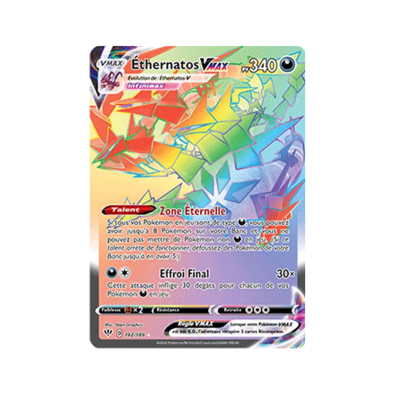 Carte Pokémon - Ethernatos Vmax 192/182 - EB5 - Ténèbres Embrassées - (Etat: NM)  - FR