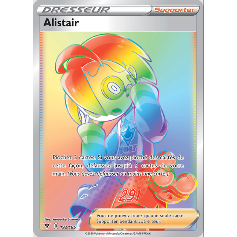 Carte Pokémon - Alistair 192/185  Tension vive (Etat: NM)