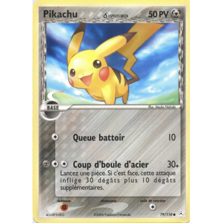Carte Pokémon - Pikachu 79/110  EX Holon Phantoms (Etat: GD)