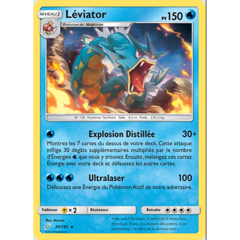 Carte Pokémon Léviator 30/181 Holo Soleil Et Lune SL9 Duo de Choc