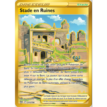 carte pokémon stade en ruines 215/196