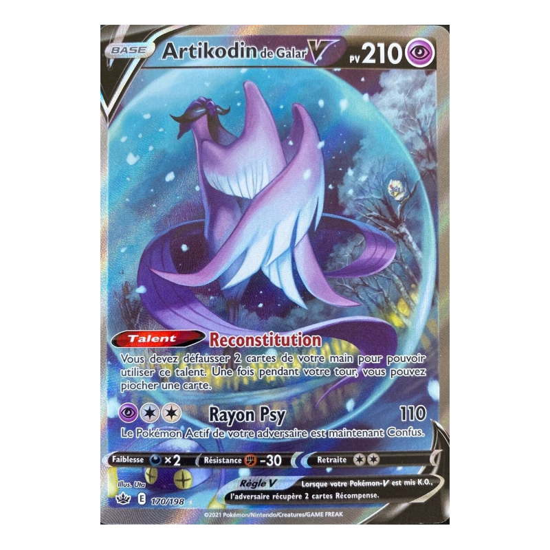 Carte Pokémon – Artikodin de Galar V 170/198 – Règne de Glace (Grade PSA 9.5) (Etat-NM)– FR