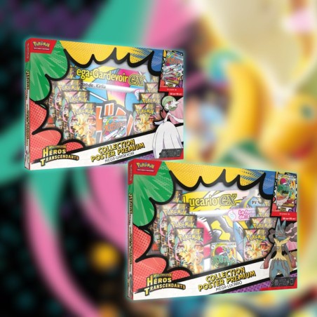 Coffrets Pokémon ME2.5 Héros Transcendants – Méga-Lucario-ex & Méga-Gardevoir-ex – 20 Boosters – FR Scellé