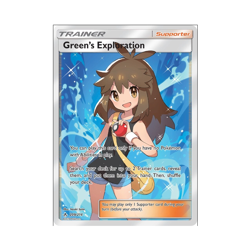 Carte Pokémon – Green’s Exploration 209/214 – Unbroken Bonds (État : NM) - EN
