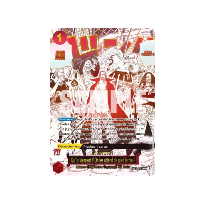 Carte One Piece – Qu'ils viennent !! On les attend de pied ferme !! (PRB02 Parallèle) – OP09-020-R (État : NM) - FR
