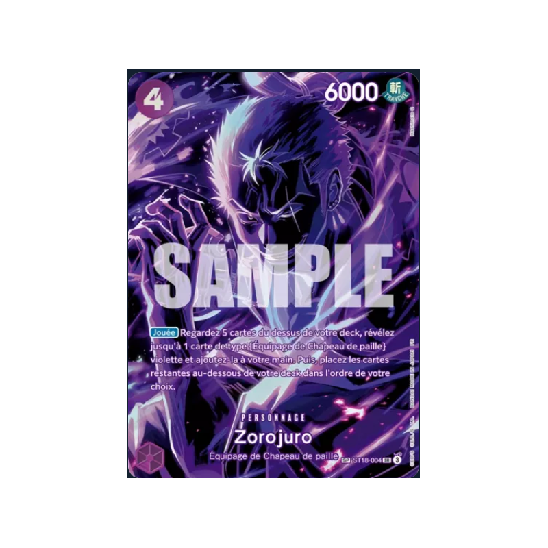 Carte One Piece – Zorojuro ST18-004-SR – OP12 (État : NM) - FR