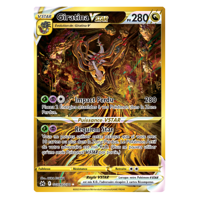 Carte Pokémon – Giratina VSTAR GG69/GG70 EB12.5 Zenith Supreme (Gradé sauvage grading 8) (État : Excellent) - FR