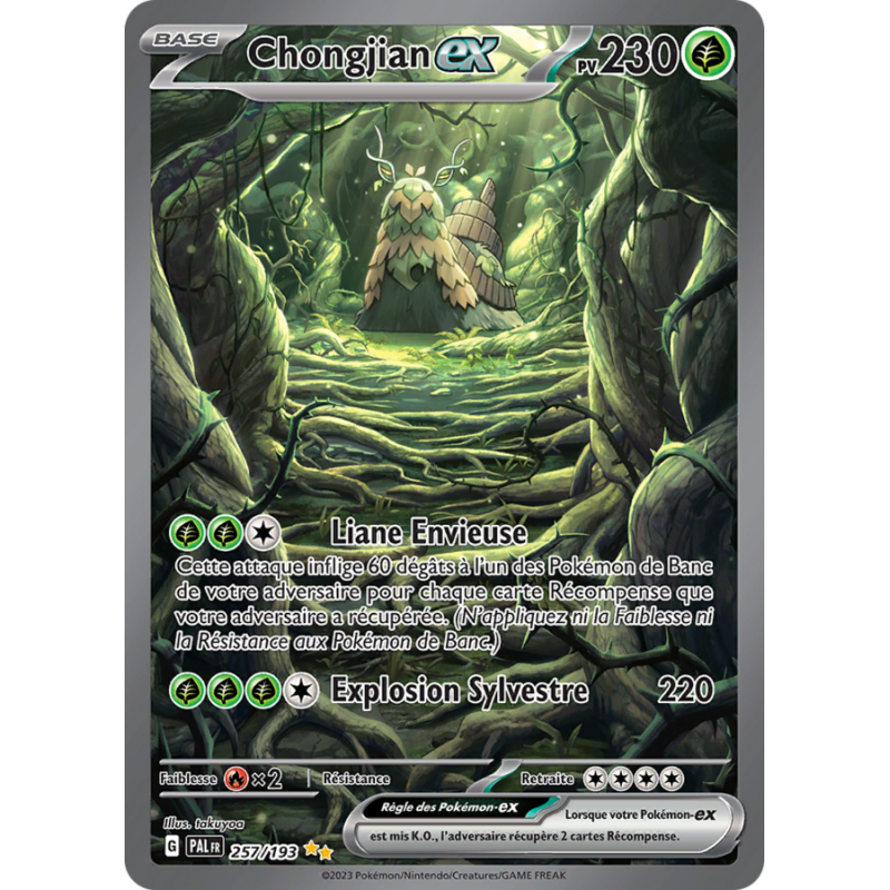 Carte Pokémon – Chongjian ex 257/193 – Évolutions à Paldea (État : NM) - FR