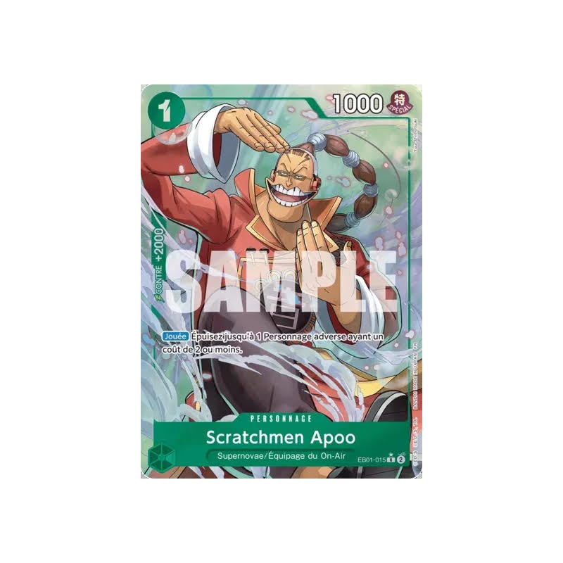Carte One Piece – Scratchmen Apoo EB01-015 (V.2) – (État : NM) - FR