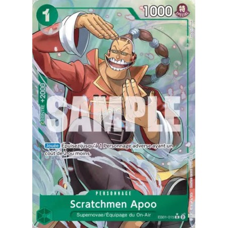 Carte One Piece – Scratchmen Apoo EB01-015 (V.2) – (État : NM) - FR