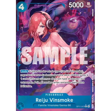 Carte One Piece – Vinsmoke Reiju OP11-047 V2 – OP11 – Near Mint (NM) – FR