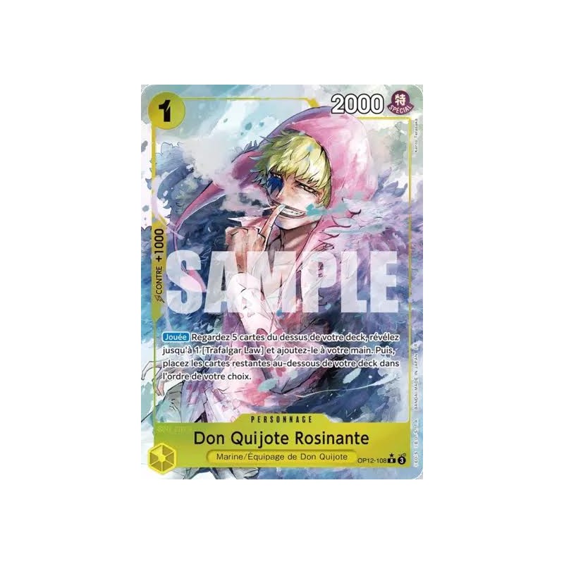Carte One Piece – Donquixote Rosinante (Corazon) OP12-108 V2 – OP12 – Near Mint (NM) – FR