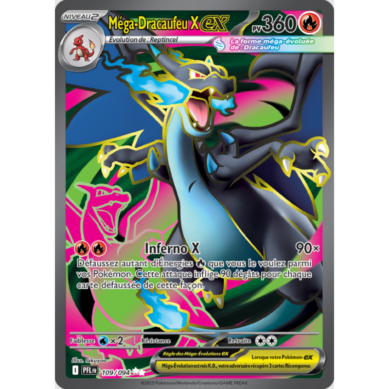 Carte Pokémon – Méga Dracaufeu X ex PFL 109 – (État : NM) - FR