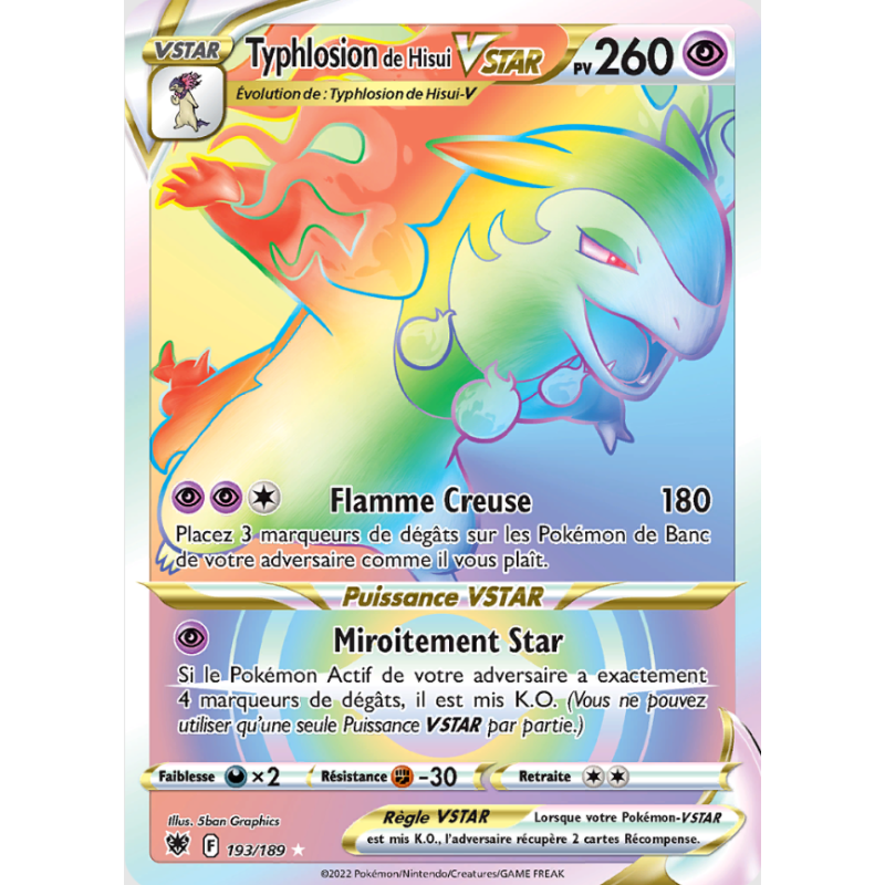 Carte Pokémon – Typhlosion de Hisui VSTAR ASR 193 – (État : NM) - FR