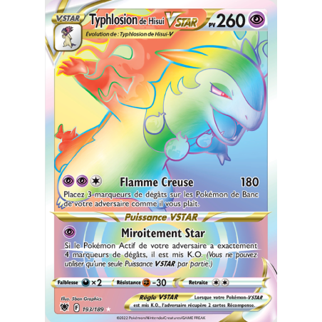Carte Pokémon – Typhlosion de Hisui VSTAR ASR 193 – (État : NM) - FR
