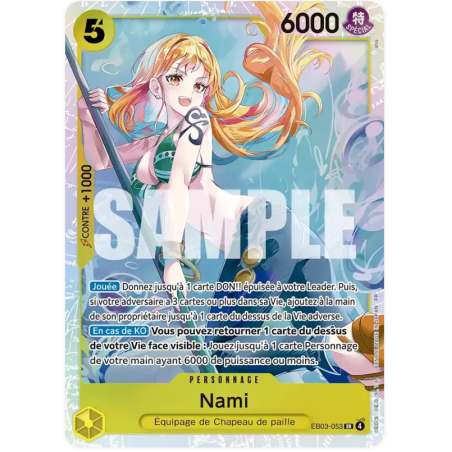 Carte One Piece – Nami EB03-053 – État Near Mint (FR)