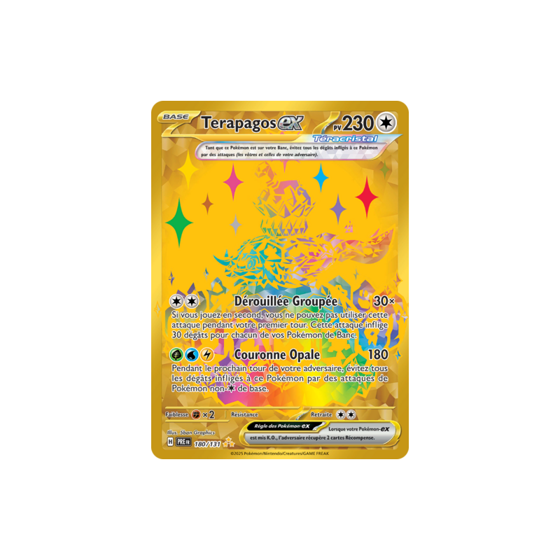 Cartes Pokemon Terapagos Ex PRE FR 180/131 évolution prismatique NM FR