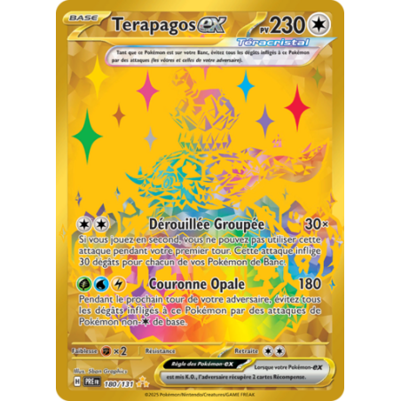Cartes Pokemon Terapagos Ex PRE FR 180/131 évolution prismatique NM FR