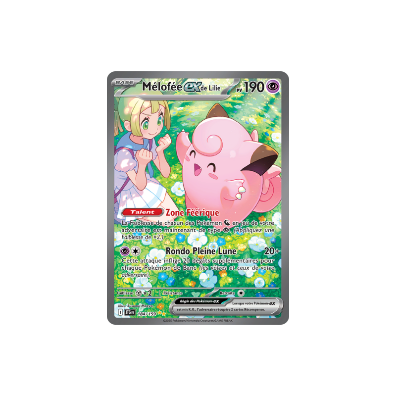 Carte Pokémon - Melofée EX De Lilie - 184/159 EV9 Aventures Ensemble NM FR