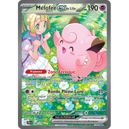Carte Pokémon - Melofée EX De Lilie - 184/159 EV9 Aventures Ensemble NM FR