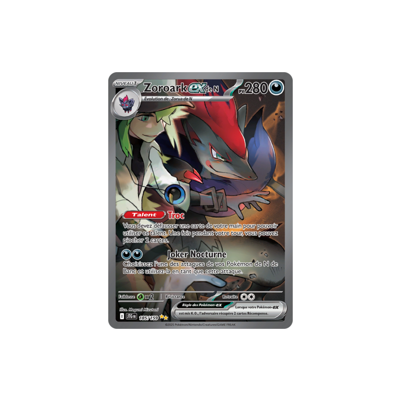 Carte Pokémon Zoroark EX de N 185/159 EV9 Aventures ensemble NM FR