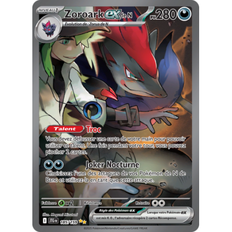 Carte Pokémon Zoroark EX de N 185/159 EV9 Aventures ensemble NM FR