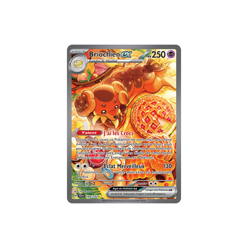 Carte Pokémon - Briochien EX 169/142 - EV7 - Couronne Stellaire - NM - FR