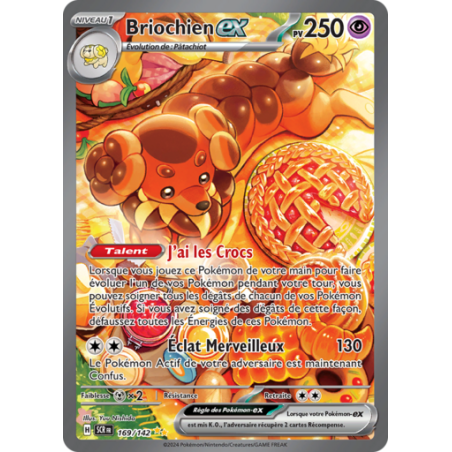 Carte Pokémon - Briochien EX 169/142 - EV7 - Couronne Stellaire - NM - FR