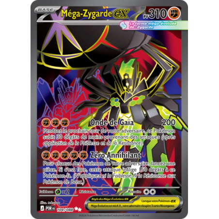 Carte Pokémon Méga-Zygarde 104/088 ME3 Équilibre Parfait NM FR