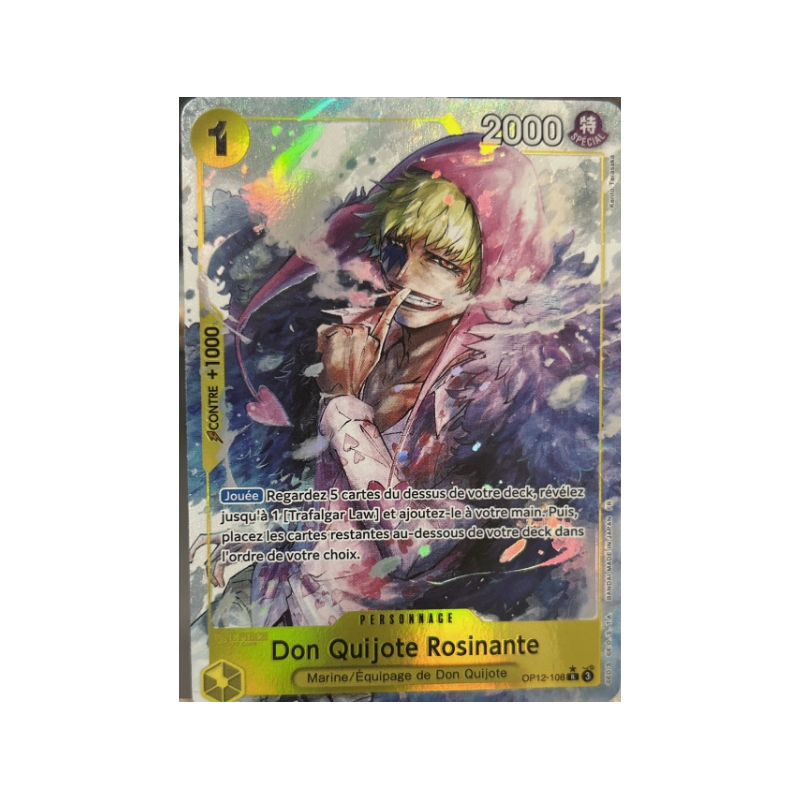 Carte One Piece – Don Quijote Rosinante OP12-108 – État Near Mint (FR)