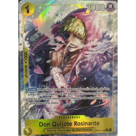 Carte One Piece – Don Quijote Rosinante OP12-108 – État Near Mint (FR)