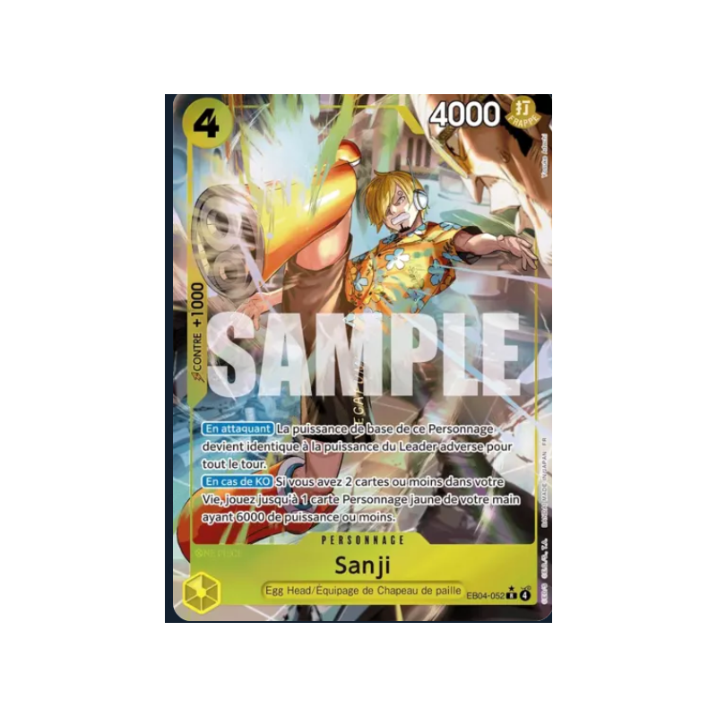Carte One Piece – Sanji EB04-052 – État Near Mint (FR)