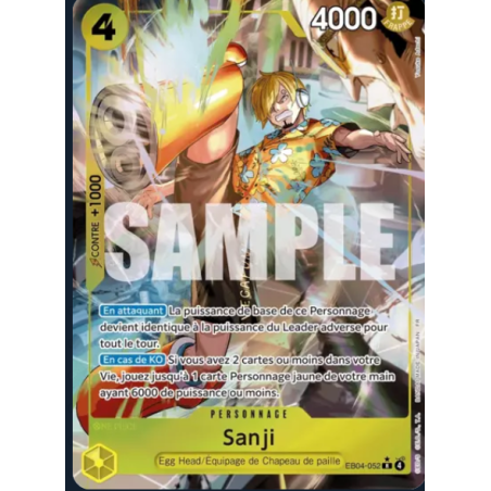 Carte One Piece – Sanji EB04-052 – État Near Mint (FR)