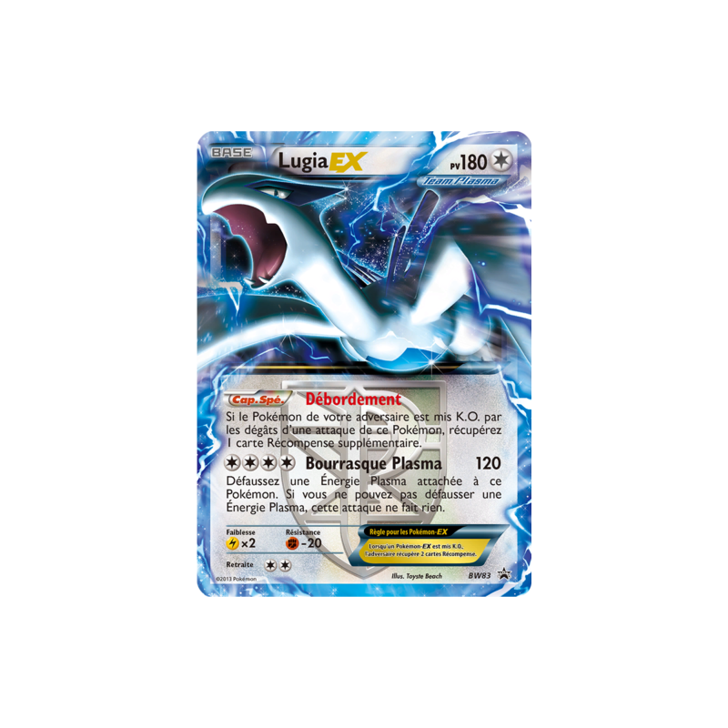 Carte Pokemon Lugia BW83 - Promo noir et blanc - EX FR