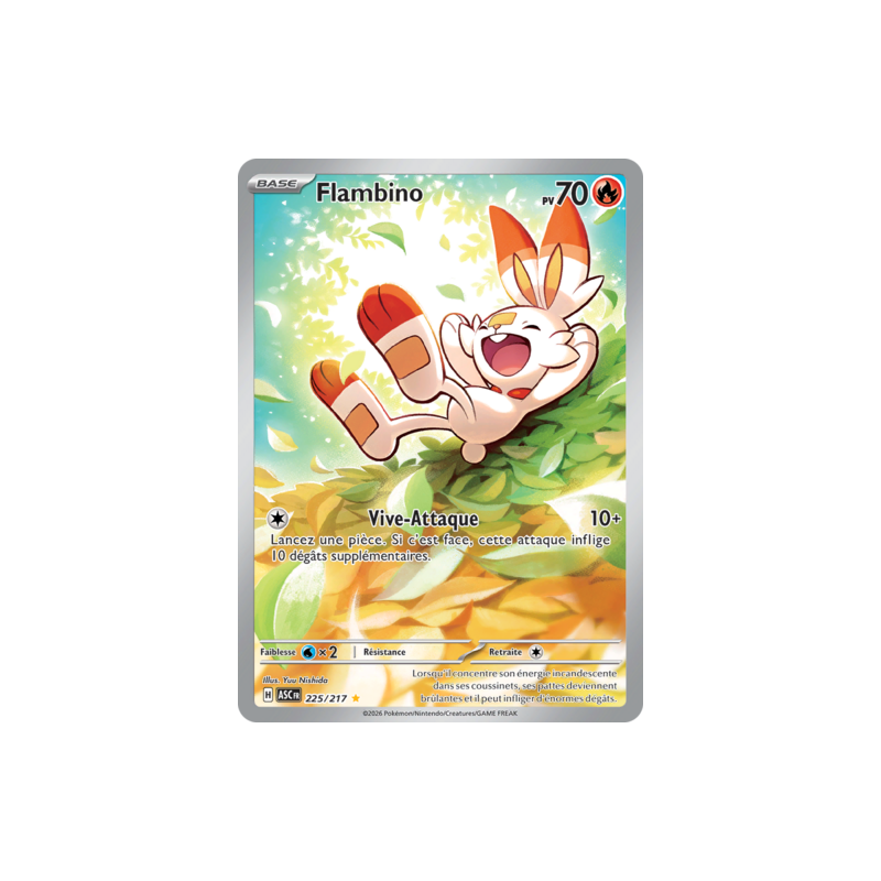 Carte Pokémon - Flambino 225/217 – ME2.5 – Héros Transcendants – FR – Near Mint