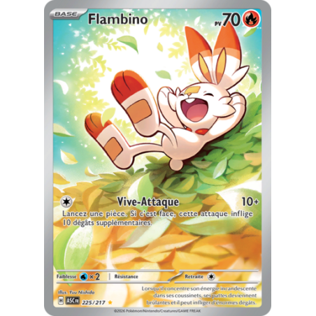 Carte Pokémon - Flambino 225/217 – ME2.5 – Héros Transcendants – FR – Near Mint