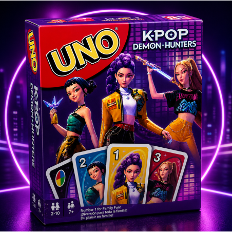 UNO KPOP Demon Hunters – Jeu de Cartes Édition K-pop
