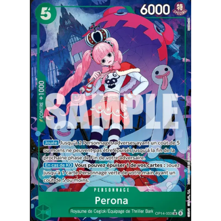 Carte One Piece - Perona OP14-033 V.2 – Alternate Art SR – FR – Near Mint