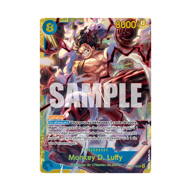 Carte One Piece – Monkey D. Luffy OP11-118 V1 – OP11 – Near Mint (NM) – FR