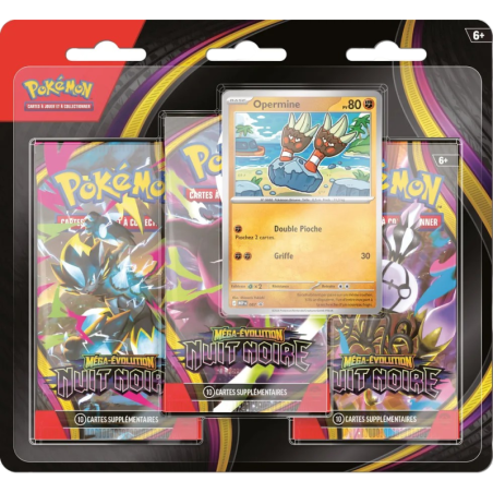 Tripack Pokémon ME05 - Nuit Noire - 3 Boosters - FR (PRECO)