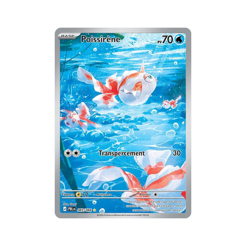 Carte Pokémon - Poissirene 087/084 – PBL – Nuit Noire – NM – Fr