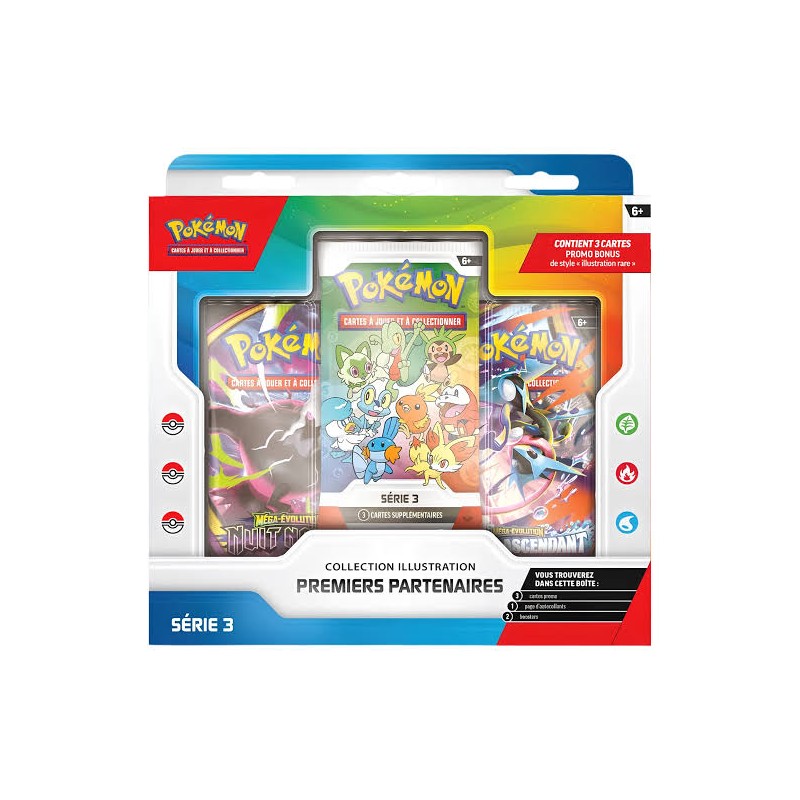 Coffret Pokémon - Collection Illustration Premiers Partenaires Série 3 - 30 Ans - FR