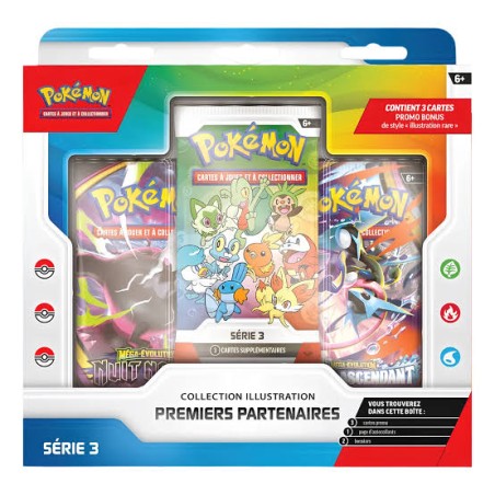 Coffret Pokémon - Collection Illustration Premiers Partenaires Série 3 - 30 Ans - FR