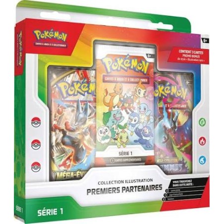 Coffret Pokémon Collection Illustration Premiers Partenaires Série 1 – 30 Ans – Français – Scellé